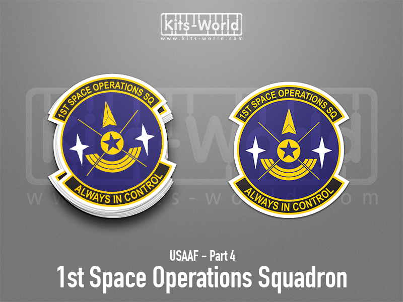 Kitsworld SAV Sticker - USAAF - 1st Space Operations Squadron W:89mm x H:100mm 